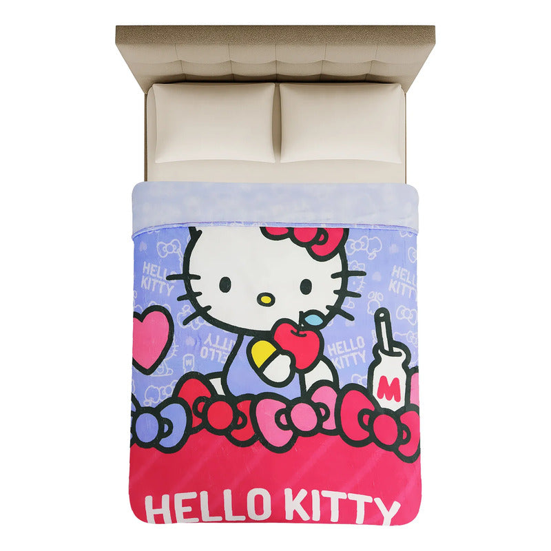 Cobertor Ligero Super Suave Matrimonial Diseños Providencia® Hello Kitty 850 G Multicolor