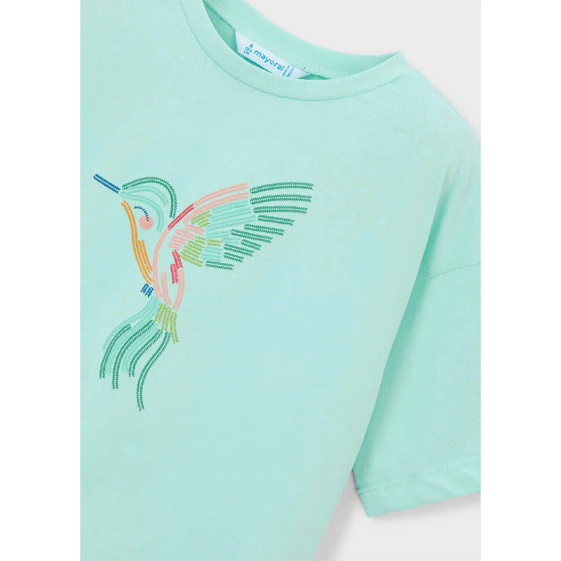 Blusa Casual Holgada Para Niña Mod.3016 Marca Mayoral® Anis Lisa 3 Años