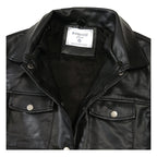Chaqueta Casual Tipo Piel Para Dama M.shila-2502 Roosevelt® Negro Xg Lisa