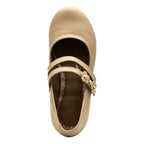 Flats Casuales Para Niñas Mod.45106l Marca Coqueta Y Audaz® Beige Lisa 20 Mx