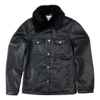 Chaqueta Casual Tipo Piel Para Dama M.shila-2502 Roosevelt® Negro Xg Lisa