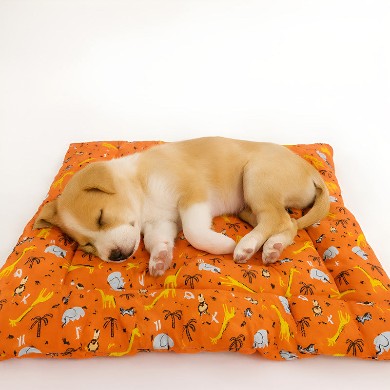 Tapete Estampado Y  Acolchado Transportadora Para Mascota