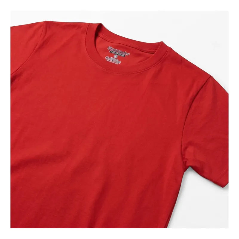 Playera Casual Básica Unisex Mod. 4148 Marca Skannda® Rojo Lisa Eg