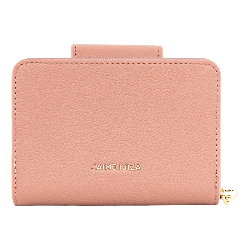 Cartera Con Broche Para Dama Mod.ji697 Jaime Ibiza® Rosa Liso