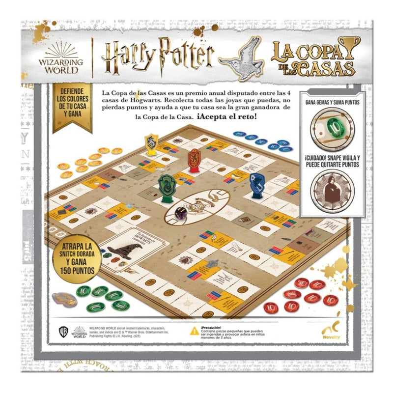 Juego De Mesa Harry Potter La Copa De Las Casas Tablero Familiar Con Fichas Y Puntos Recolección De Gemas Competencia Por Equipos Estrategia Y Diversión Para Niños Y Adultos