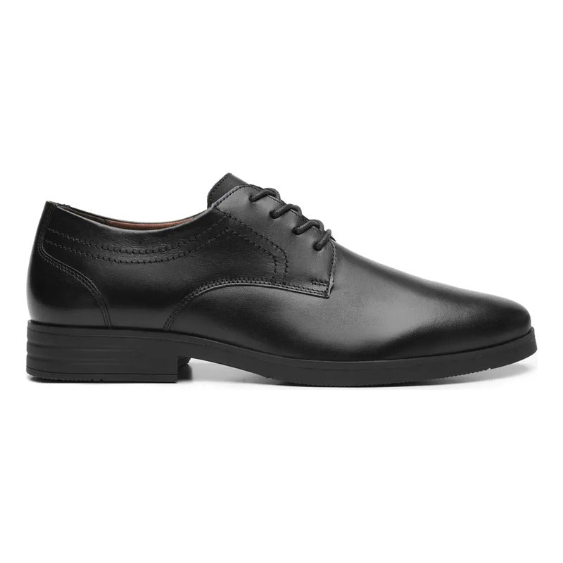 Zapato Derby Hombre Piel Semiformal Confort M.423201 Flexi® Negro Lisa 25,5 Mx