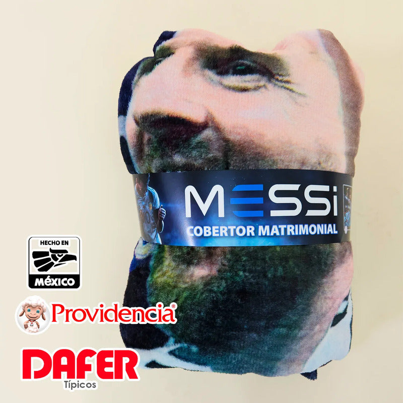 Frazada Ligera Super Suave Matrimonial Futbol Providencia® Equipo 500 G Messi