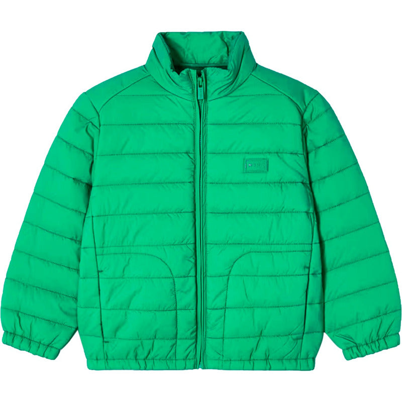 Chamarra Capitonada Para Niño Mod.3493 Marca Mayoral® Verde Limón 3 Lisa