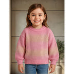 Suéter Tejido Para Niña Mod.4360 Marca Mayoral® Rosa Líneas 4