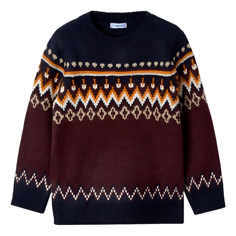 Suéter Tejido De Niño Mod.4383 Ciruela Marca Mayoral®