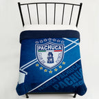 Cobertor Edredón De Borrega Matrimonial Providencia® Futbol Pachuca 1 Kg Multicolor