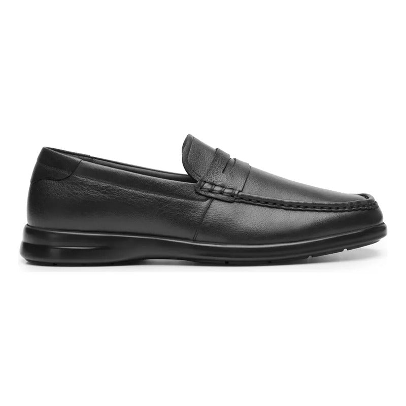 Zapato Mocasín Para Hombre Plantilla Anatómica 423003 Flexi® Negro Lisa 26,5 Mx