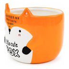 Taza Tarro De Cerámica 420ml Diseño Little Cute Zorro 3d Naranja Oscuro Zorro 3d