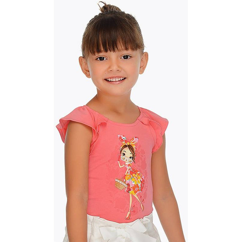 Blusa Casual Para Niña Mod.3001 Geranio Marca Mayoral® Geranio 3 Años