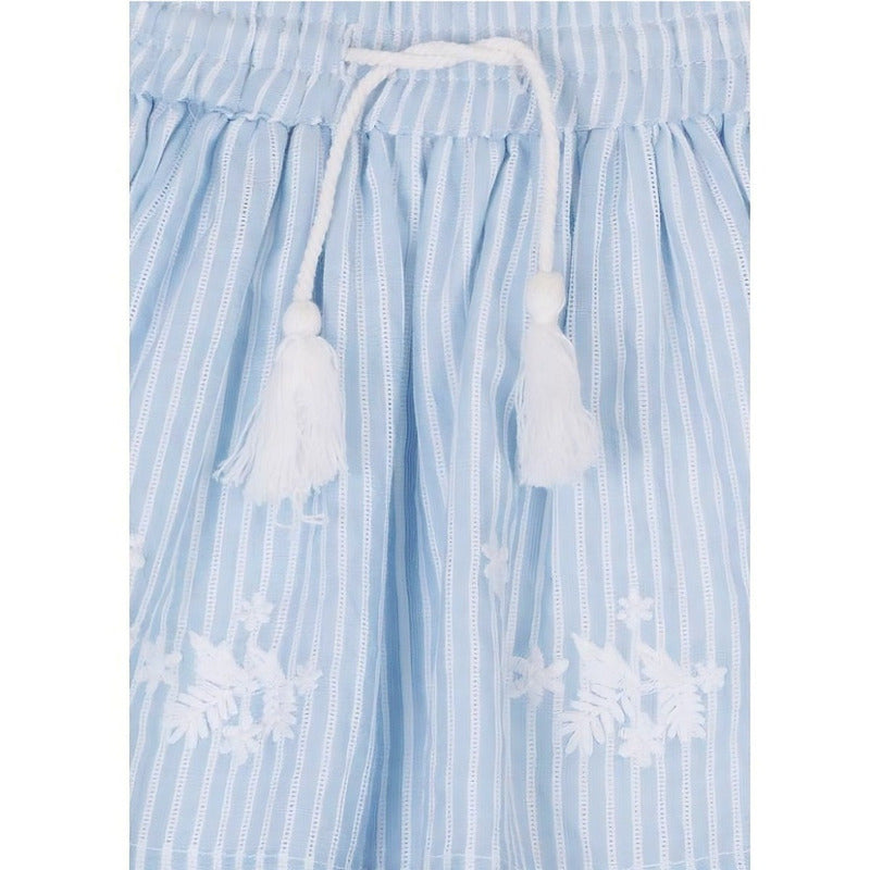 Falda Con Flores Bordadas Mod.016-7060al Marca Losan®