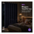 Set De Cortinas Blackout  Impermeables 1.37 X 2.13mts Luna® Azul