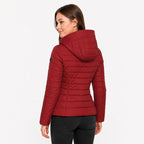 Chamarra Corta Capitonada De Mujer Dw89-pol7358 Greenlander® Terracota G Capitonado