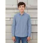Camisa Casual Para Niño Mod.6142 Marca Mayoral® Azul Claro Puntos 18 Años