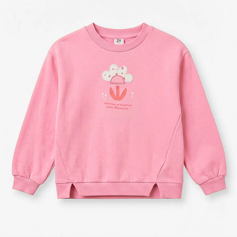 Sudadera Casual Para Niña Mod. Zkgap0202 Marca Zippy® 9-10 Años Rosa Lisa