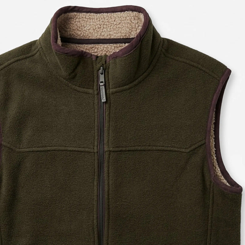 Chaleco Fleece Para Hombre Cw90-vcfe7230 Marca Greenlander® Olivo Lisa G