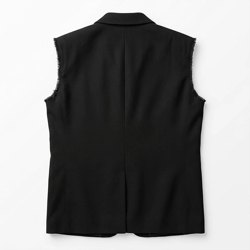 Chaleco Holgado Casual Para Mujer Dxv0368 Marca Doux® Multicolor Lisa M