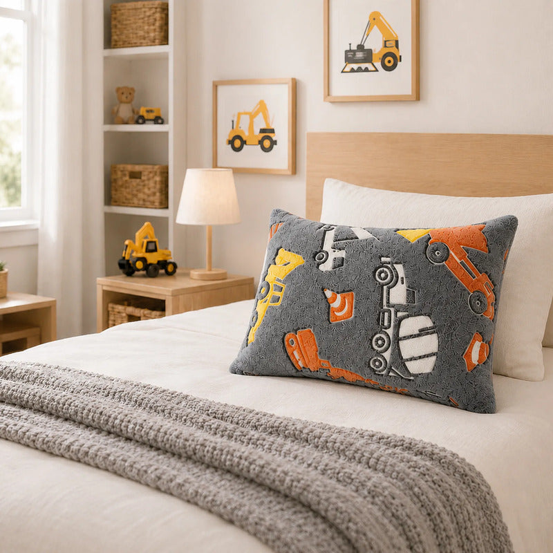Almohada Infantil Pillow Suave Con Diseño Gris