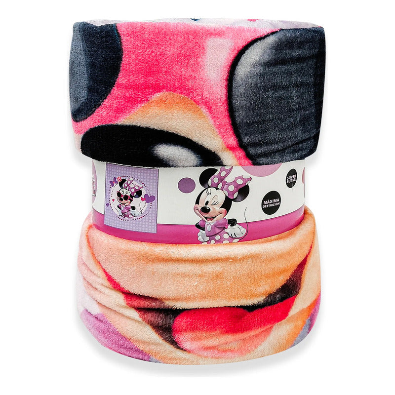 Cobertor Ligero Super Suave Matrimonial Diseños Providencia® Minnie Gafas 850 G Multicolor
