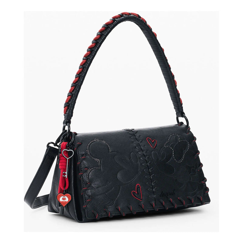 Bolso Mediano Mickey Para Mujer 26saxp85/2000 Desigual® Negro Mickey Níquel