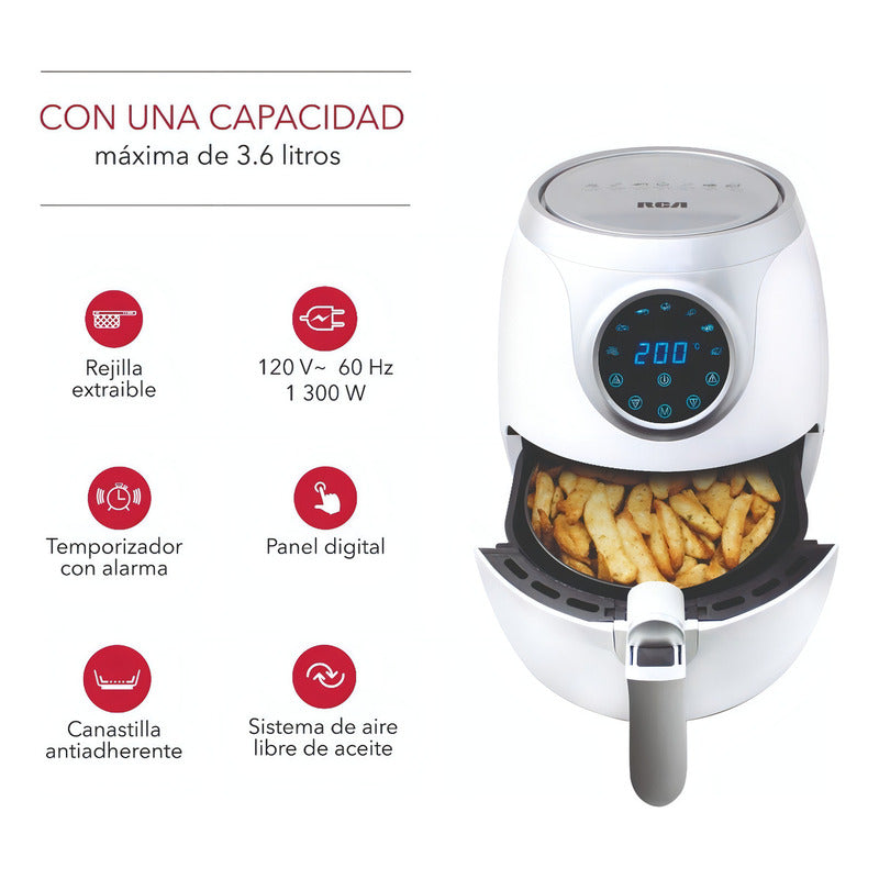 Rca Freidora De Aire Digital Rc-106 Color Blanco
