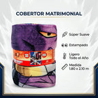 Cobertor Ligero Super Suave Matrimonial Diseños Providencia® Dragon Ball Super 850 G Multicolor