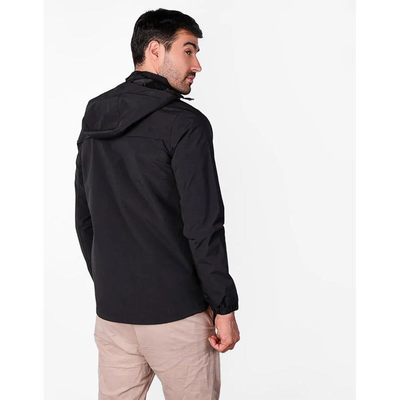 Chamarra Rompevientos Para Hombre Cw90-pol7054 Greenlander® Negro Eg Lisa