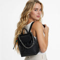 Mochila Mediana Trenzada Para Mujer 26sakp19/2000 Desigual® Negro Liso