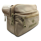 Bolso Crossbody Casual Para Dama M. 2890 Marca Jaime Ibiza® Taupe Lisa
