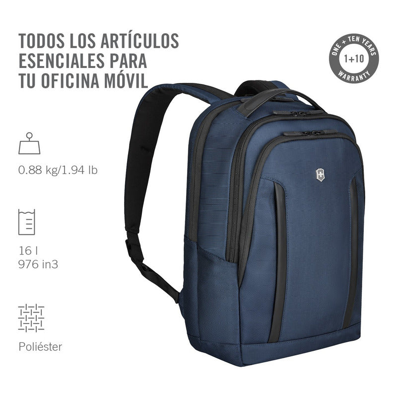 Victorinox Altmont Professional Compact Para Laptop, Azul Color Azul Oscuro Diseño De La Tela Lisa Liso