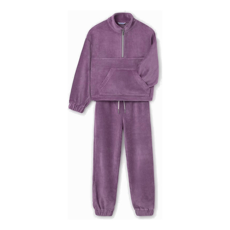 Conjunto Pana Para Niña Mod.7845 Marca Mayoral® Lila Pana 16