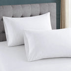 Juego De Sábanas King Size Algodón Y Poliéster + Fundas Blanco Liso