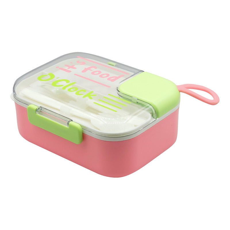 Contenedor De Alimentos Con Cubiertos Hermético Multicolor / 2415-4646