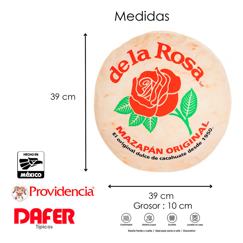 Cojín De Mazapán Ultra Suave Decorativo Mod.dfr Providencia® Multicolor Mazapán
