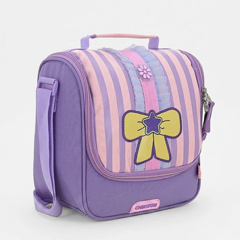 Lonchera Happy Girl Para Niña Mod. Hg70388 Marca Chenson® Lila