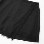 Falda Short Con Encaje Para Mujer 45-26 London Fashion® Negro Lisa Ch