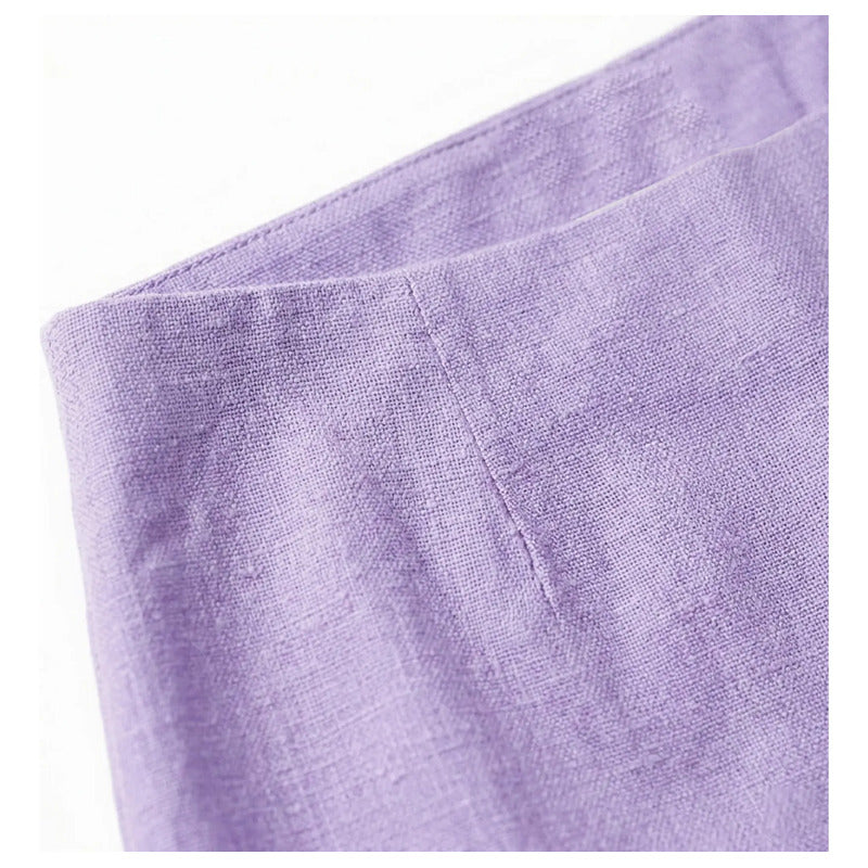 Falda Ligera Casual Para Mujer Mod. Dfcx0334 Marca Lob® Lila Lisa 28