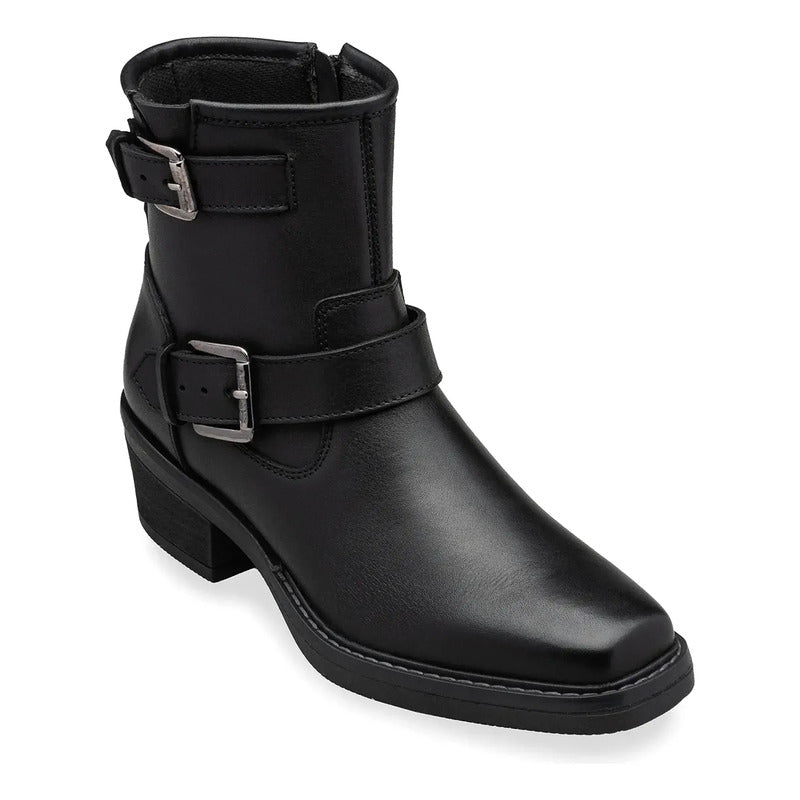 Botín Casual Sally Para Dama Mod. L1126182 Marca Levi's® Negro Lisa 23,5 Mx