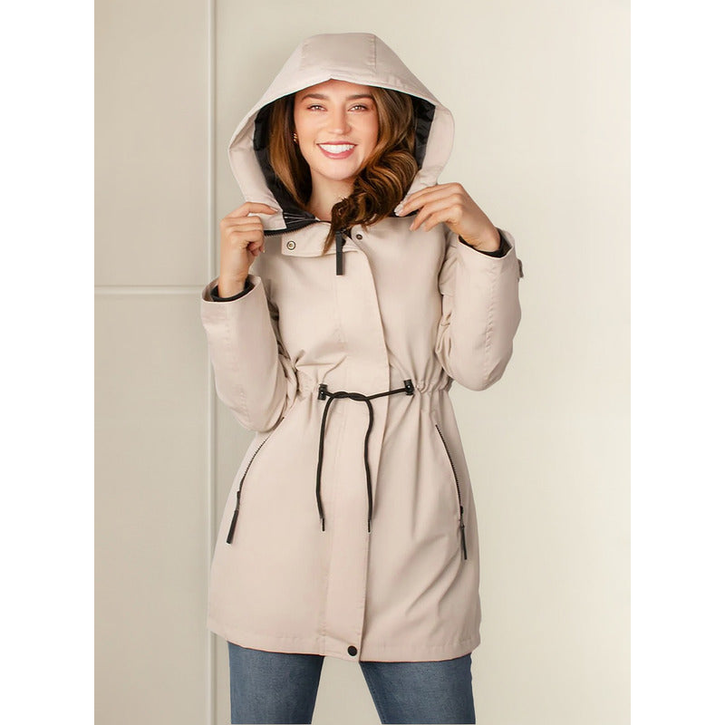 Chamarra Rompevientos Para Mujer Dw86-ny8595l Greenlander® Beige Xg Lisa