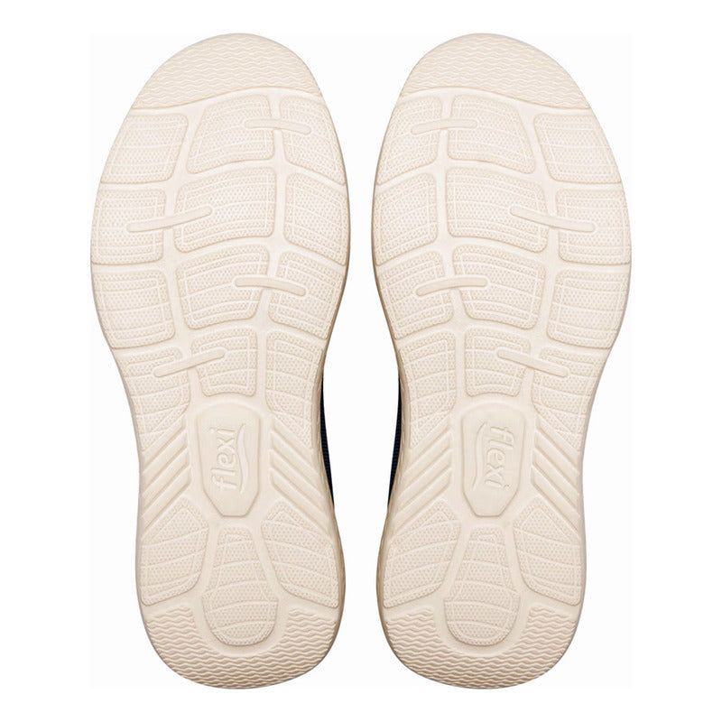 Tenis Para Correr De Hombre Mod.415505 Marca Flexi® Azul Marino Tejido 26.5 Mx