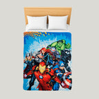 Cobertor Ligero Super Suave Matrimonial Diseños Providencia® Avengers 850 G Multicolor