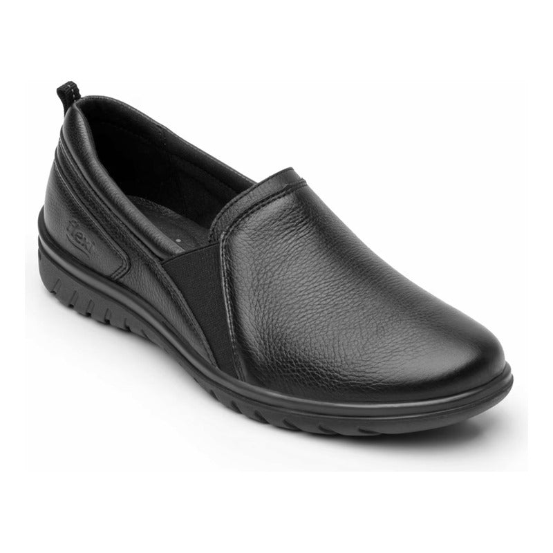 Zapato Flat Confort Casual Para Mujer Mod.35311 Marca Flexi® Negro Lisa 24.5 Mx