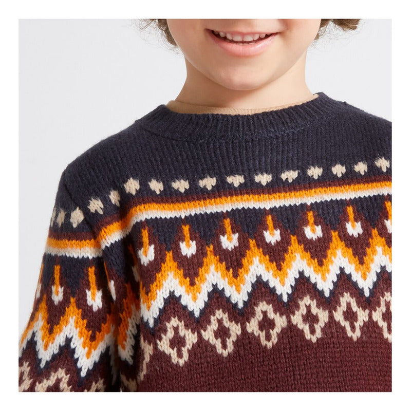 Suéter Tejido De Niño Mod.4383 Ciruela Marca Mayoral®