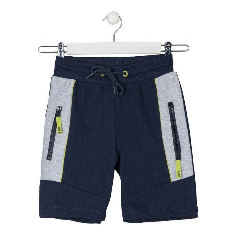 Short Bermuda Para Niño Mod.21f-6007al Marca Losan®