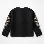 Chamarra Ligera Para Mujer Con Bordado Jx3225 Marca G8 Moda® Negro G/eg Boho