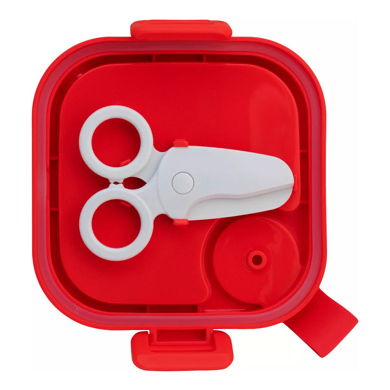 Contenedor Lunch Box Hermético Tapa Divisiones 5 Pzas 750ml